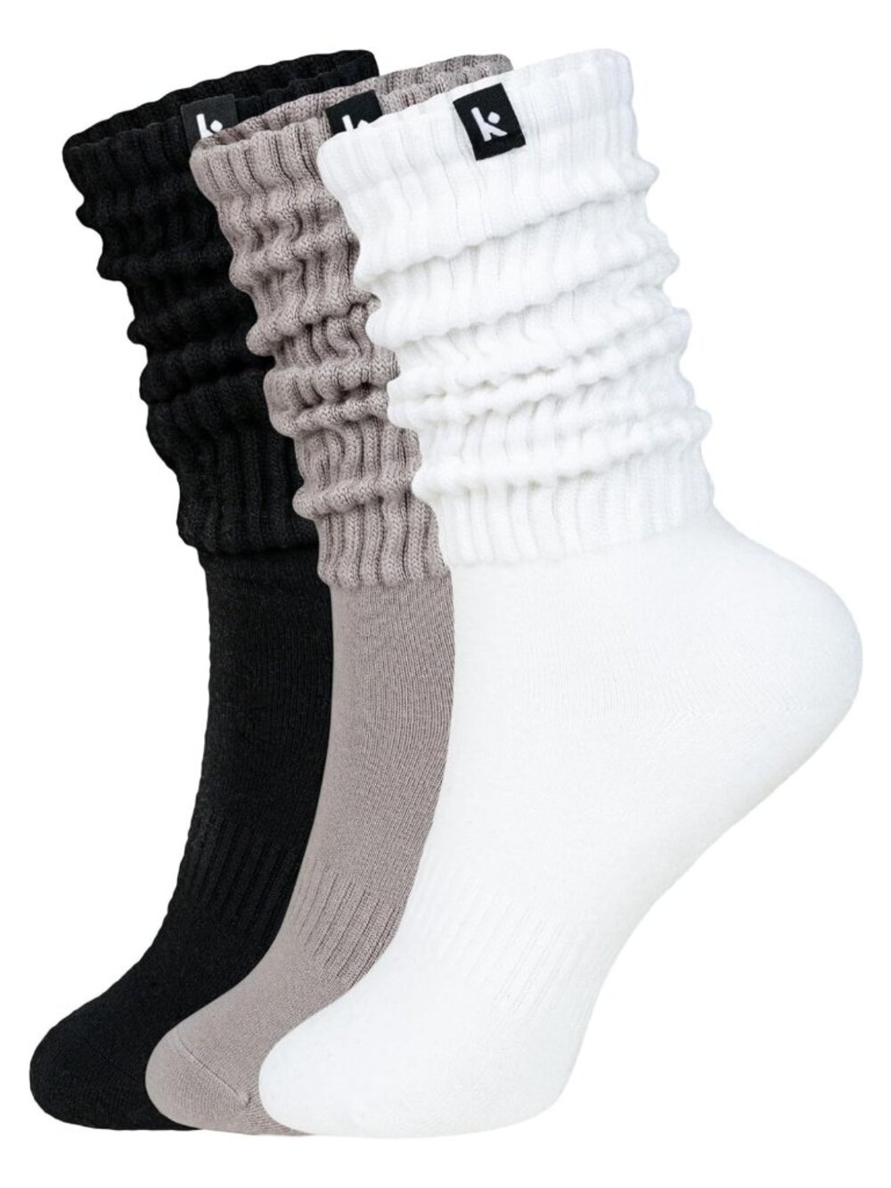Women's Cozy Scrunch Slouch Crew Boot Socks 3 Pack